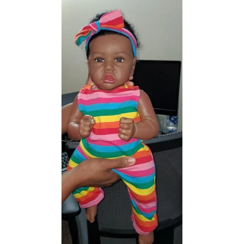 🆕22.8 Inch Reborn Doll with Soft Body African American Charlotte Girl Doll